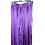 Free People Good Days Satin Trousers Wide Leg Pleating Purple Size XS Photo 5