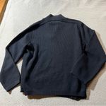 Bogner Womens Navy Blue Virgin Wool Blend Ski Quarter Zip Sweater Medium EUC Photo 5