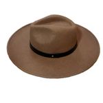 Carly Jean Los Angeles  Brown Wide Brim Adjustable Ban Fedora Hat Photo 3