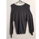 1. State  Balloon Sleeve Ribbed V-Neck Pullover Sweater Medium Grey XS NEW Photo 2