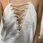 WAYV white lace up camisole Size M Photo 5