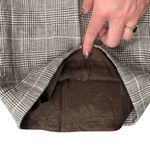 Ralph Lauren Lauren  Plaid Brown Cream Linen Mid Rise Cuffed Pants size 10 P Photo 6