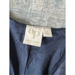 NWT! Adyson Parker Black Iris Indigo Stripe Long Sleeve Asymmetrical Hem Large Blue Photo 3