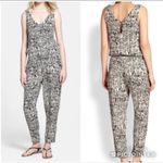 Ella Moss  Kona Jumpsuit XS Beige Black Batik Print Hawaii Photo 3