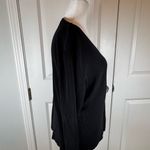 Carolyn Taylor  Black Ribbed Button Front Cardigan XL Classic Work Layer Photo 1