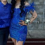 Portia and Scarlett Homecoming Dress Blue Size 4 Photo 1