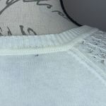 NYDJ short sleeve pointelle sweater white M Photo 3