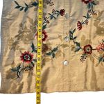 Laura Ashley  Womens Slub Silk Floral Embroidered Shirt Jacket Sz M Cottage Boho Photo 6