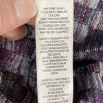 Chico's Easywear by Womens Open Front Cardigan Size 3 (XL) Purple Metallic Check Photo 3