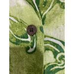 Chico's Green Tropical 100% Linen Jacket Top Wooden Buttons Size 1 14/16 Photo 7