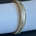 Women’s vintage dainty‎ gold tone mirrored/glittery bangle bracelet one size Photo 1
