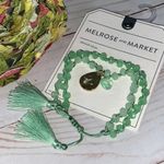 Melrose and Market Green Beaded Bracelet genuine stone adjustable NEW nickel free Photo 3