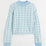 Divided Light blue/houndstooth-pattern Sweater Photo 0