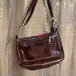 Borssa Brown Colorful Embroidered Floral Mexican Boho Real Leather Small Purse N Photo 2