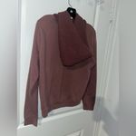 Victoria's Secret Pink Medium Rose Pink Hoodie Sweatshirt Glitter Font Sherpa Top Photo 6