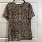 We The Free  Free People Snake Print Short Sleeve Oversized Tee Size XS Photo 2