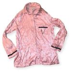 Victoria's Secret Vintage Long Sleeve Button Down Pink Pajama Shirt Womens Medium Photo 0