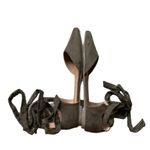 REPORT Hunter Green Tie Ankle D’Orsay Flats Size 6.5 Photo 3