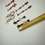 Rhinestone Dangle Drop Pierced Earrings Lot Of 4 Mix Some Bead Beaded Photo 3