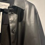 Calvin Klein Faux Leather Relaxed Shirt Jacket Photo 2