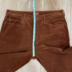MOTHER The Mid Rise Dazzler Ankle Hopscotch Brown Corduroy Pants 32 Monk's Robe Photo 9