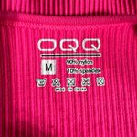 OQQ Womens Bodysuit Sexy Ribbed Square Neck Tummy Control Tank Top Pink Medium Photo 7