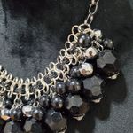 Womens Fashion Black Rhinestones Beaded Necklace Jewellery with Lobster Clasp Photo 2