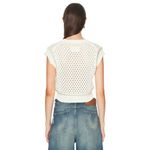Guest In Residence Mesh Crop Vest in Cream Small New Womens Knit Tank Top Photo 2
