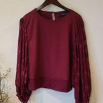 Parker & Quinn Maroon Blouse Large Photo 0