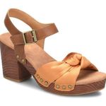 Kork-Ease NIB KORKS BY Natalia Knot Sandal Yellow Satin Photo 0