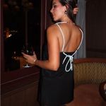 C/MEO COLLECTIVE NWT C/MEO Elevate Dress LBD Mini Shift Sparkle‎ Cowl Neck Tie Neck Size small 4 Photo 5