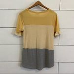Hailey & Co. COPY - Yellow and Gray Colorblock Top. Photo 1