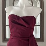 Dress the Population Liv Strapless Ruffled Dress, Burgundy Size S New w/Tag Photo 5
