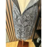 Adrianna Papell Andrianne Papell gray lacy dress short sleeveless size 4 wedding guest fancy Photo 4