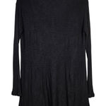 Free People  Black Ribbed Mock Neck Long Sleeve Tunic Top Shirt Women's Size M Photo 0