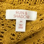 Sun & Shadow 🌻 Crochet Mustard Sleeveless Fringe M Photo 3