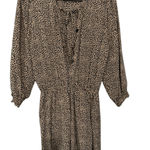 Anthropologie  Beach Gold Chelsea Romper Tan Dot Long Sleeve Photo 5