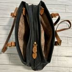 Boyt Womens Black Brown Jump Leather Adjustable Strap Zipper Pockets Tote Bag Photo 3