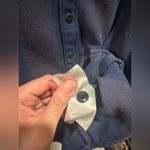 NWT Outerknown Blanket Shirt Dress in Navy/Plaid $168 MSRP Blue Photo 10