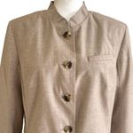 Isaac Mizrahi for Target Beige Button Front Long Sleeve Blazer Jacket Size 14 Photo 2