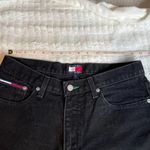 Tommy Hilfiger VINTAGE TOMMY JEANS Slim Jean Black 90s High Rise Back Patch Green Stitch 11 Photo 7