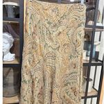 Ralph Lauren Vintage 3x 100% Silk flowy Gypsy Paisley Pull-on Skirt midi plus Photo 0
