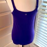 Gap Fit|| Purple tank with decorative side stitching and built in bra. Photo 3