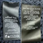 Aritzia Wilfred Free Cotton Open Knit Hoodie Sweater Navy Blue Sz Large Slouchy Pullover Photo 7