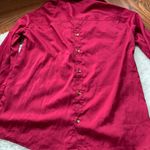 Charlotte Russe Red button down collar dress shirt blouse XSmall Photo 2
