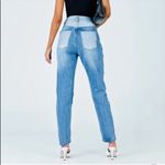 Princess Polly NEW  Springfield Mom Mid Wash Two Tone Denim Jeans size 0 NWT Photo 14