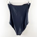 J.Crew  Notched Wire Cutout Strapless One Piece Swimsuit Black 14 Photo 2