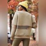 Anthropologie By Mesh Paneled Sweatshirt Sage Green XL comfy Athleisure cozy Photo 1