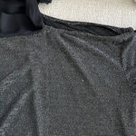 NY&CO 🖤 Black and Silver Glitter Top Size L Photo 0