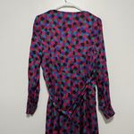 Sézane Sezane‎ Asia Silk Wrap Ruffle Midi Maxi Long Sleeve Dress in Printed Mosaic Pink Photo 8